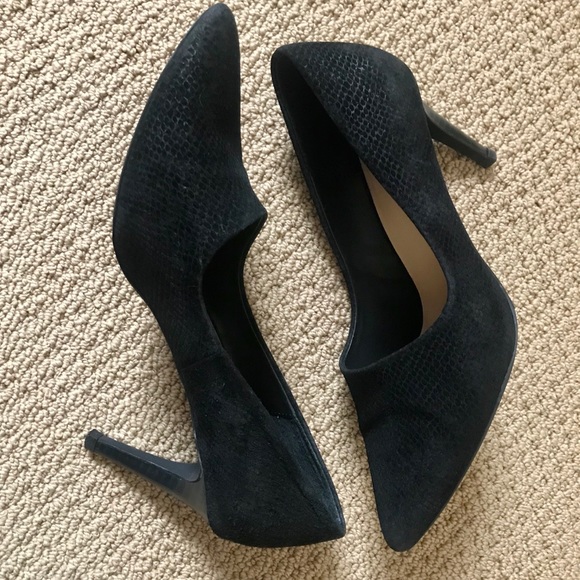 Joe's Jeans Shoes Joes Jeans Black Suede Pointed Toe Pump Stiletto